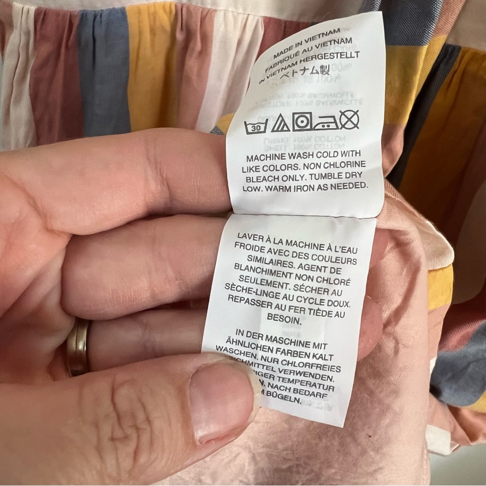 Madewell Sherbet Stripe Tie Front Cutout Dress - Picture 13 of 14